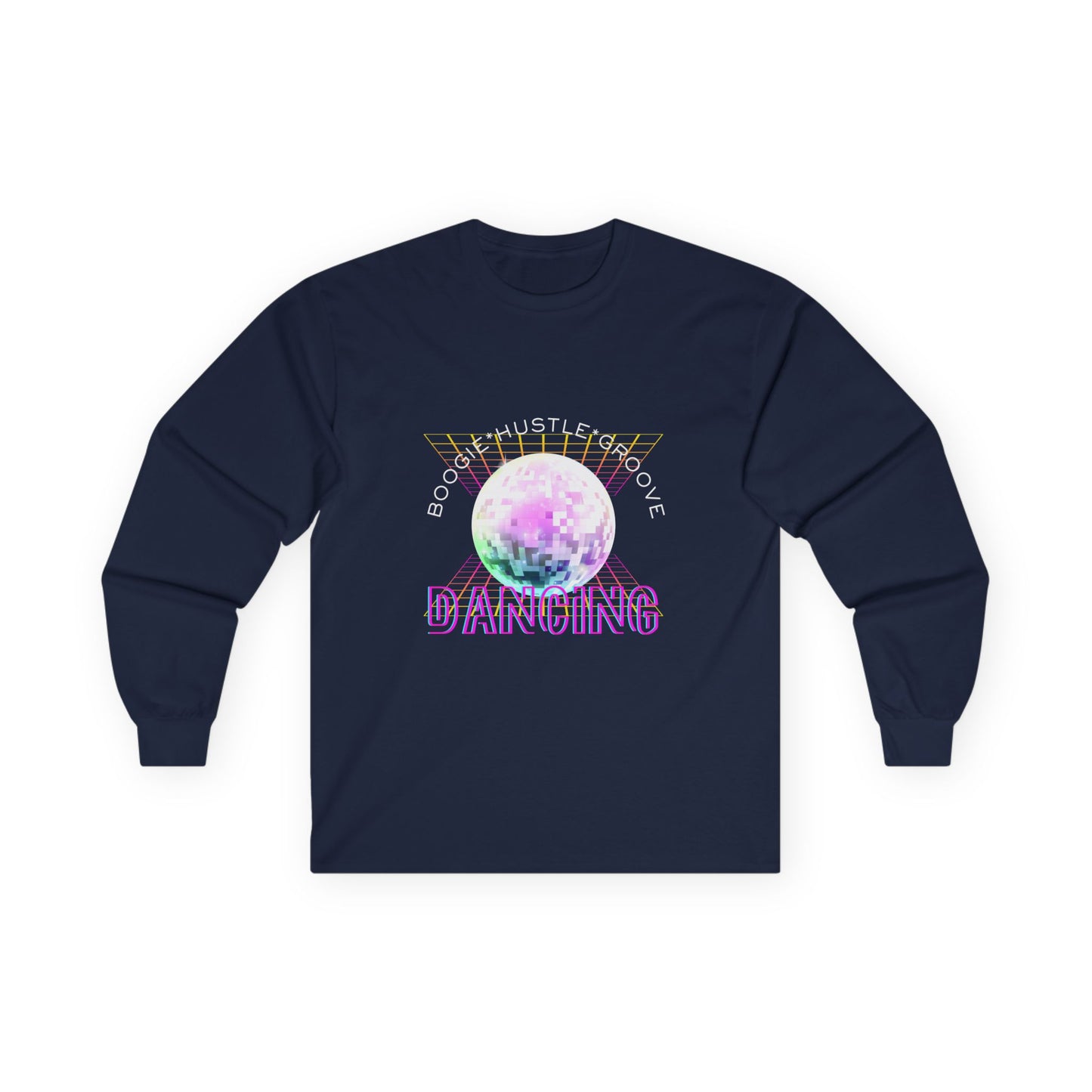 "Boogie, Hustle, Groove - Dancing" Streetwear Dance Graphic – Unisex Long Sleeve Tee