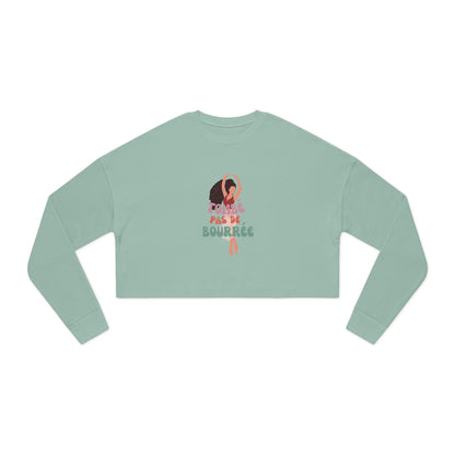 "Tombé Pas de Bourrée" – Women’s Cropped Ballet Dance Sweatshirt | Colorful Dancer Graphic Pullover for Ballet Lovers