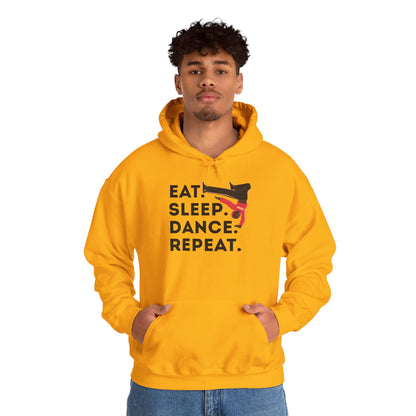 "Eat Sleep Dance Repeat" Unisex Dance Hoodie – Bold B-Boy Streetwear Sweatshirt