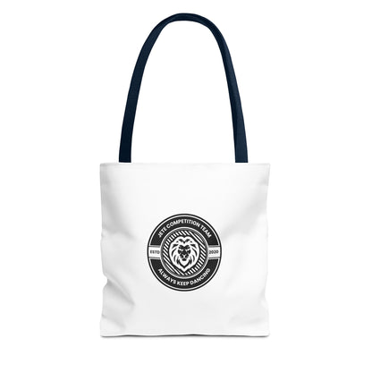 "Jeté Competition Team, Always Keep Dancing" Canvas Tote Bag – Collegiate Dance Team Logo | Reusable Dance Bag for Dancers, Rehearsals & Competitions