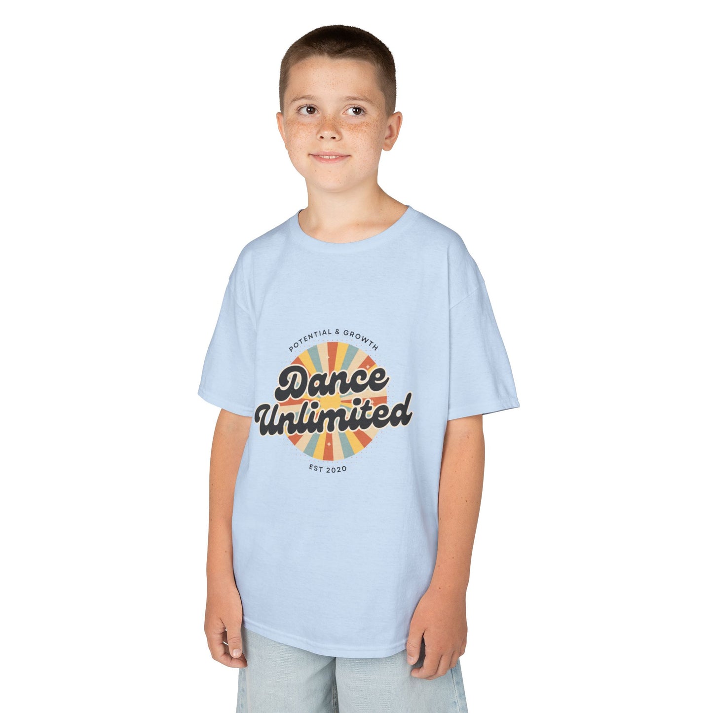 “Dance Unlimited: Potential & Growth” Retro Graphic T-Shirt for Kids – Motivational Dance Shirt - Youth Dance Inspiration Tee