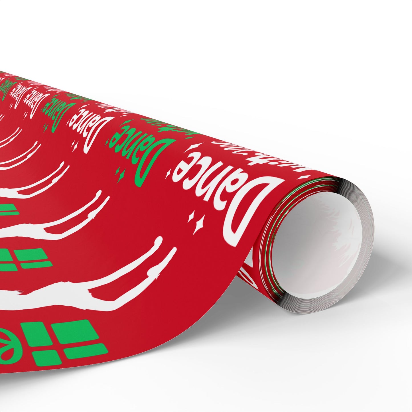“Dance with Me” Christmas Wrapping Paper – Festive Holiday Gift Wrap with Colorful Dancers & Ballet-Themed Design, Perfect for Dance Lovers and Studios