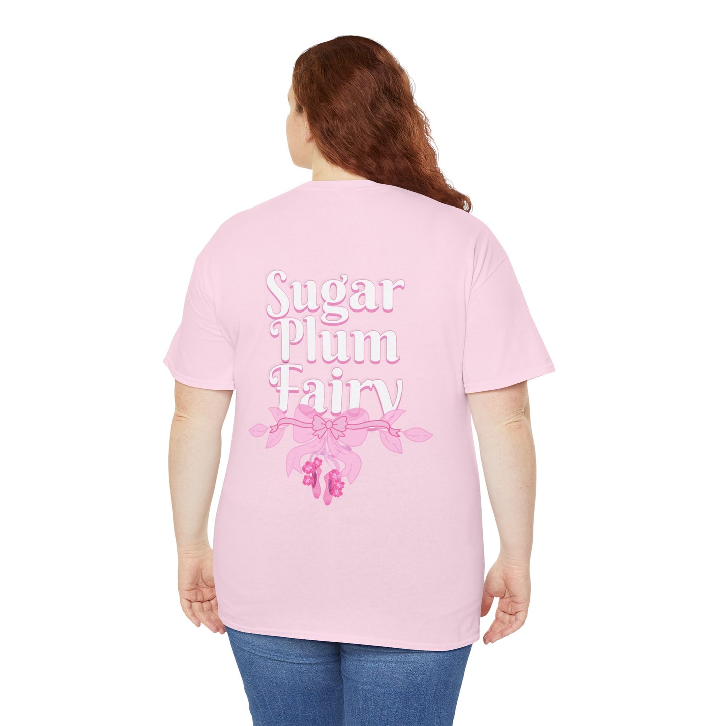 “Sugar Plum Fairy” Back Print ADULT T-shirt + “Nutcracker 2025” Front – Unisex Heavy Cotton Tee | Ballet Holiday Dance Apparel