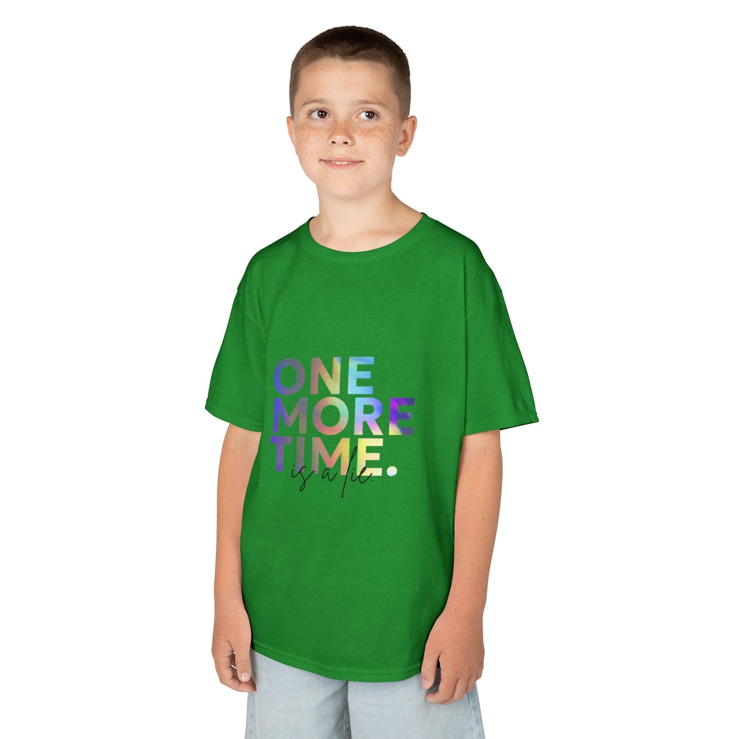 “One More Time is a Lie” Colorful Dancer Shirt – Funny Dance Practice Saying T-Shirt for Kids - Youth Dance Graphic Tee