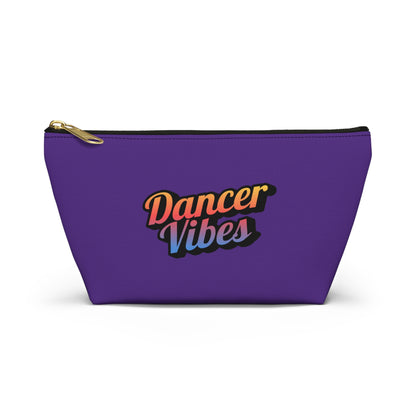 "Dancer Vibes" Makeup Bag – Colorful Text-Based Dance Graphic – Fun Dance-Themed Zipper Pouch for Cosmetics, Accessories & Travel Essentials