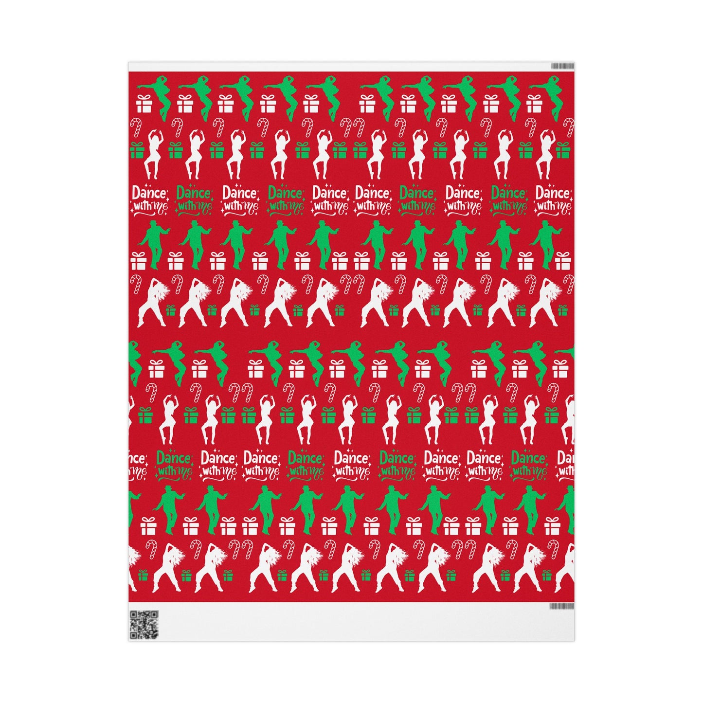 “Dance with Me” Christmas Wrapping Paper – Festive Holiday Gift Wrap with Colorful Dancers & Ballet-Themed Design, Perfect for Dance Lovers and Studios