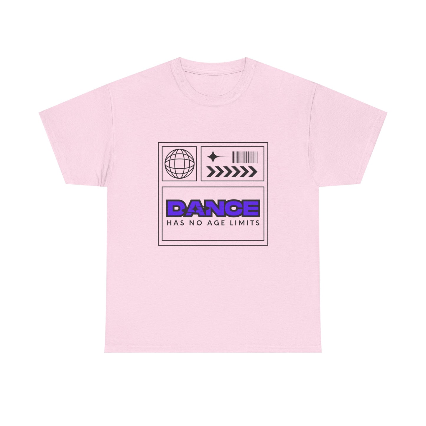 "Dance Has No Age Limits" Unisex Heavy Cotton T-Shirt – Streetwear Graphic Tee for Dancers of All Ages