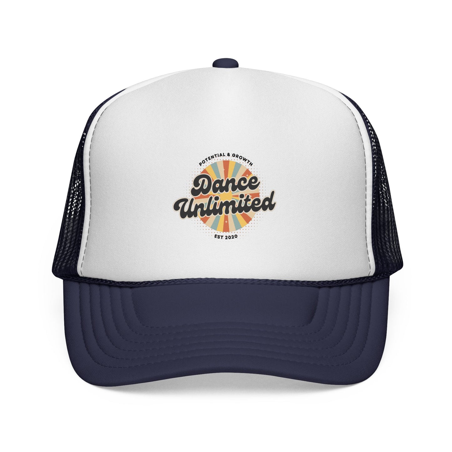 "Dance Unlimited, Potential & Growth" Trucker Hat – Retro Style Graphic Cap for Dancers | Unisex Dance-Themed Hat