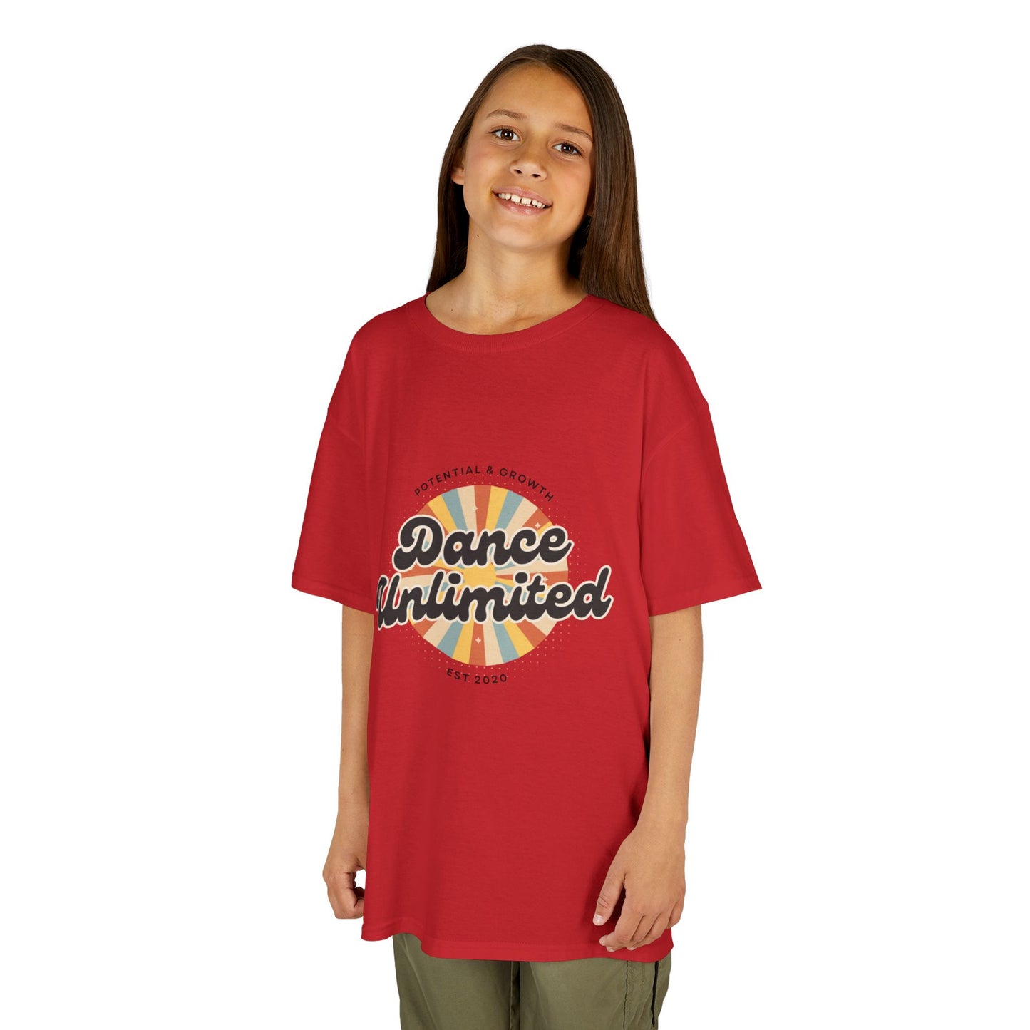 “Dance Unlimited: Potential & Growth” Retro Graphic T-Shirt for Kids – Motivational Dance Shirt - Youth Dance Inspiration Tee