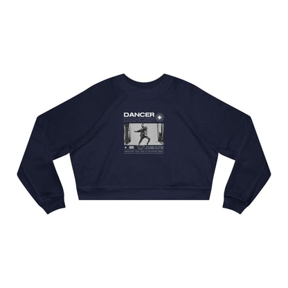 “Dancer” Jazz-Inspired Pose Streetwear Graphic | Jazz & Ballet Dance Sweatshirt for Dancers & Enthusiasts - Women’s Cropped Sweatshirt