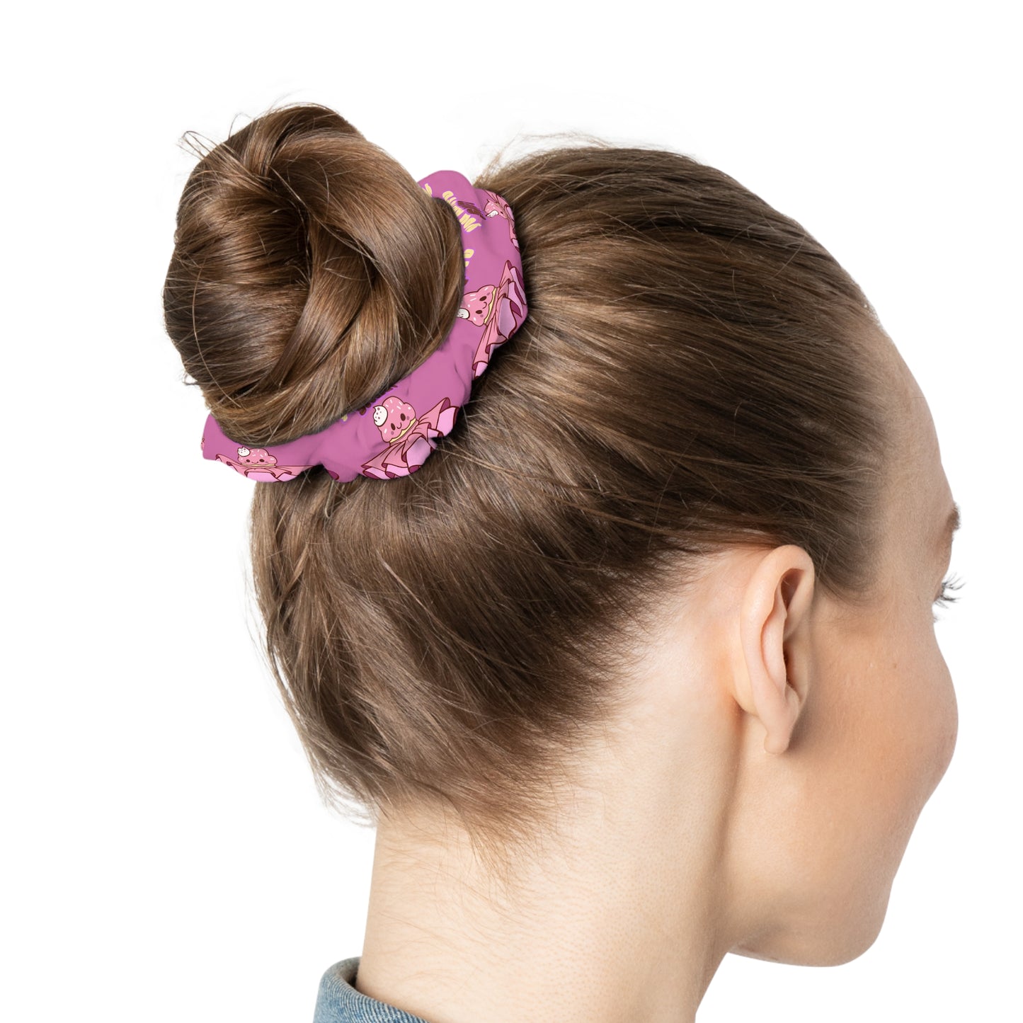 “You Are Tutu Sweet” Scrunchie – Kawaii Cupcake Dance Hair Accessory with Cute Tutu Graphic