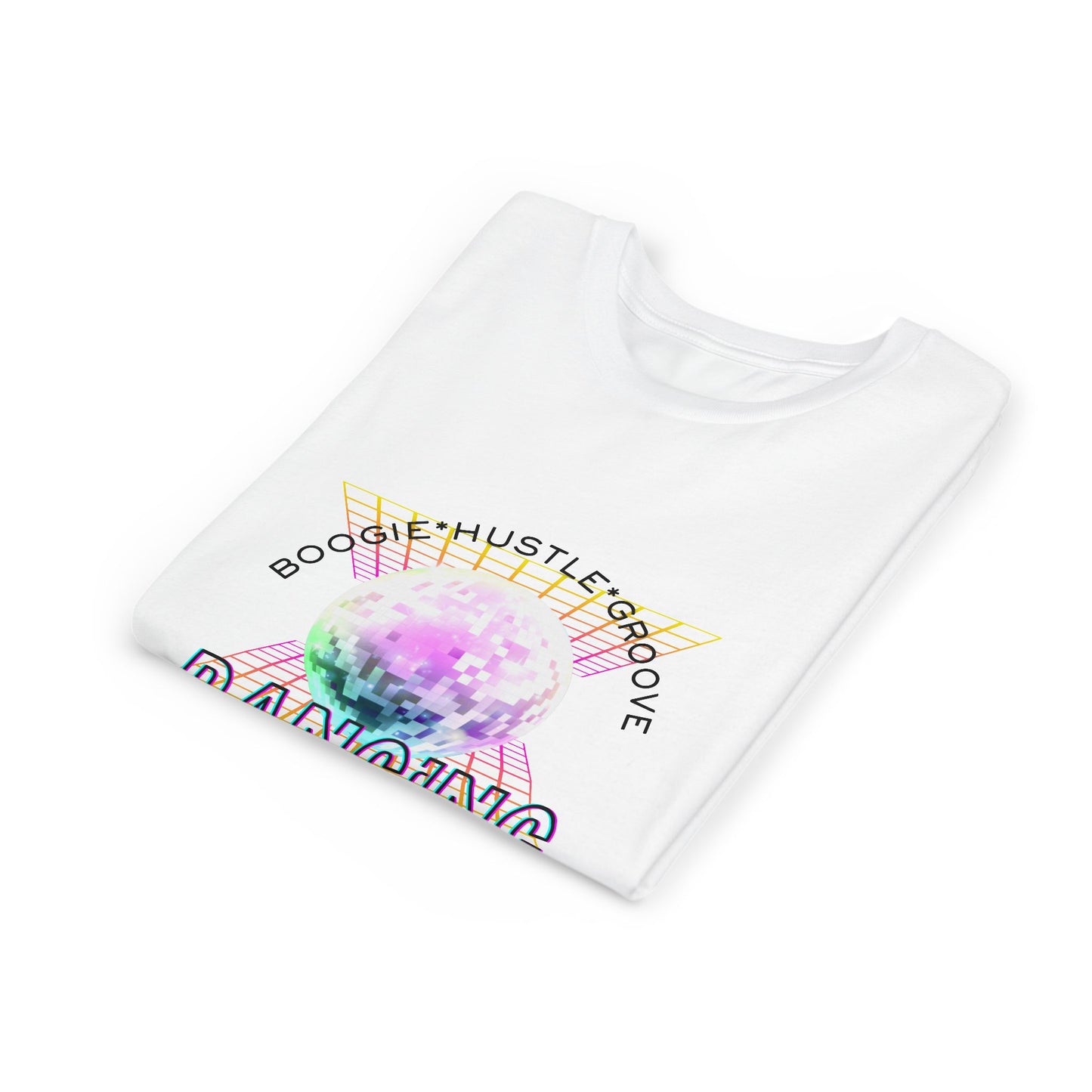 "Boogie, Hustle, Groove - Dancing" Streetwear Dance Graphic – Youth Short Sleeve Tee