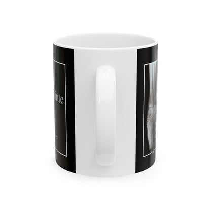 “I Dance En Pointe” Accent Coffee Mug – Ballet-Themed Personalized Mug with X-Ray Foot Design for Dancers, Teachers, and Ballet Lovers