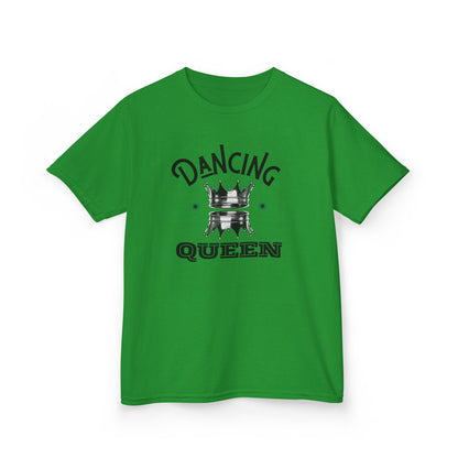 “Dancing Queen" Kids Heavy Cotton™ Tee with Crown Graphic – Dance-Inspired Graphic Tee for Adults & Kids