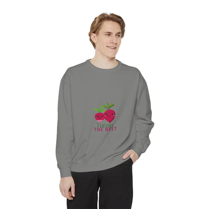 "Turnip the Beet" Unisex Lightweight Crewneck Sweatshirt – Fun Dance Pun Pullover with Cute Pepper Graphic for Dancers & Music Fans