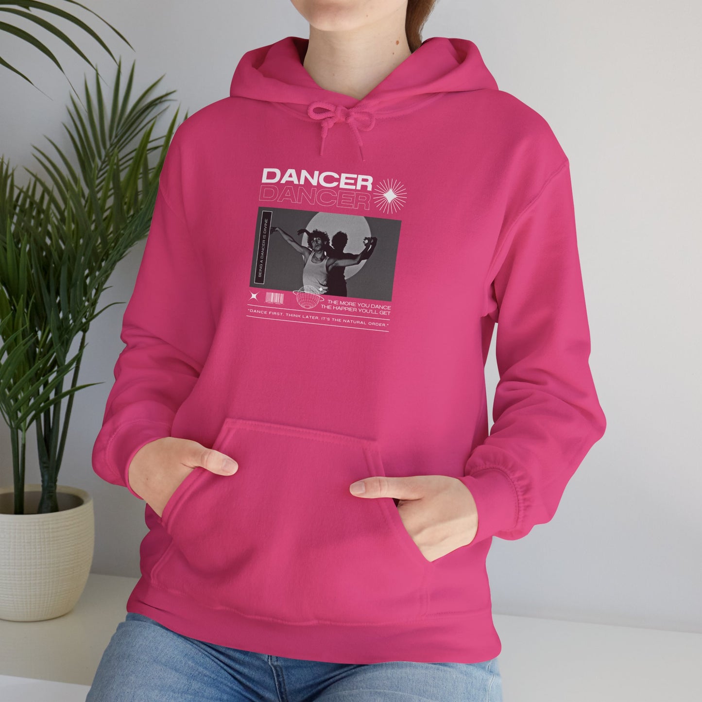 “Dancer” Contemporary Dancer in Spotlight Graphic | Streetwear-Inspired Dance Hoodie for Modern Dance Lovers - Unisex Heavy Blend™ Hooded Sweatshirt