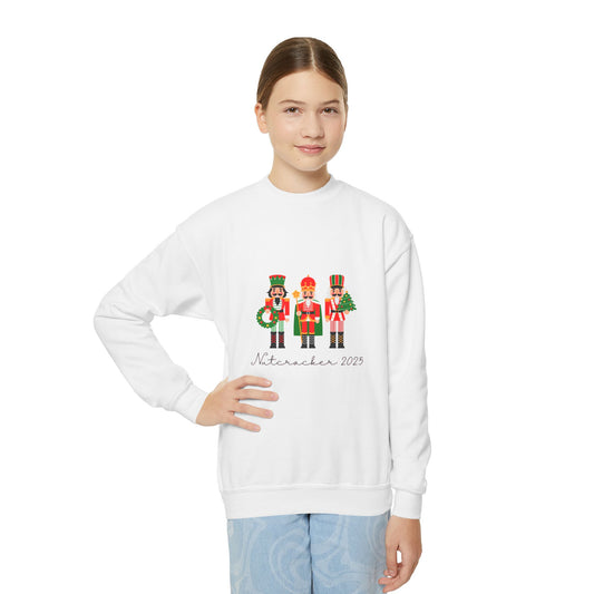 “Nutcracker 2025” Sweatshirt – YOUTH Crewneck | Ballet Holiday Dance Sweatshirt for Dancers