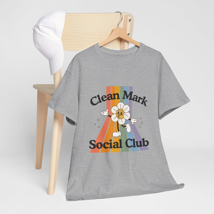 “Clean Mark Social Club” Unisex Heavy Cotton T-Shirt – Streetwear-Inspired Dance Graphic Tee for Adults & Kids