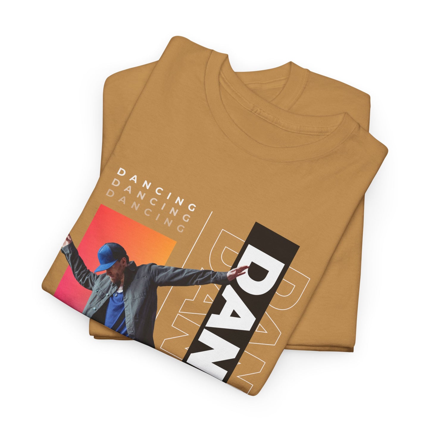 “Dancing” Streetwear-Inspired Male Dancer Unisex Heavy Cotton Tee – Urban Dance Graphic T-Shirt for Performers and Dance Lovers