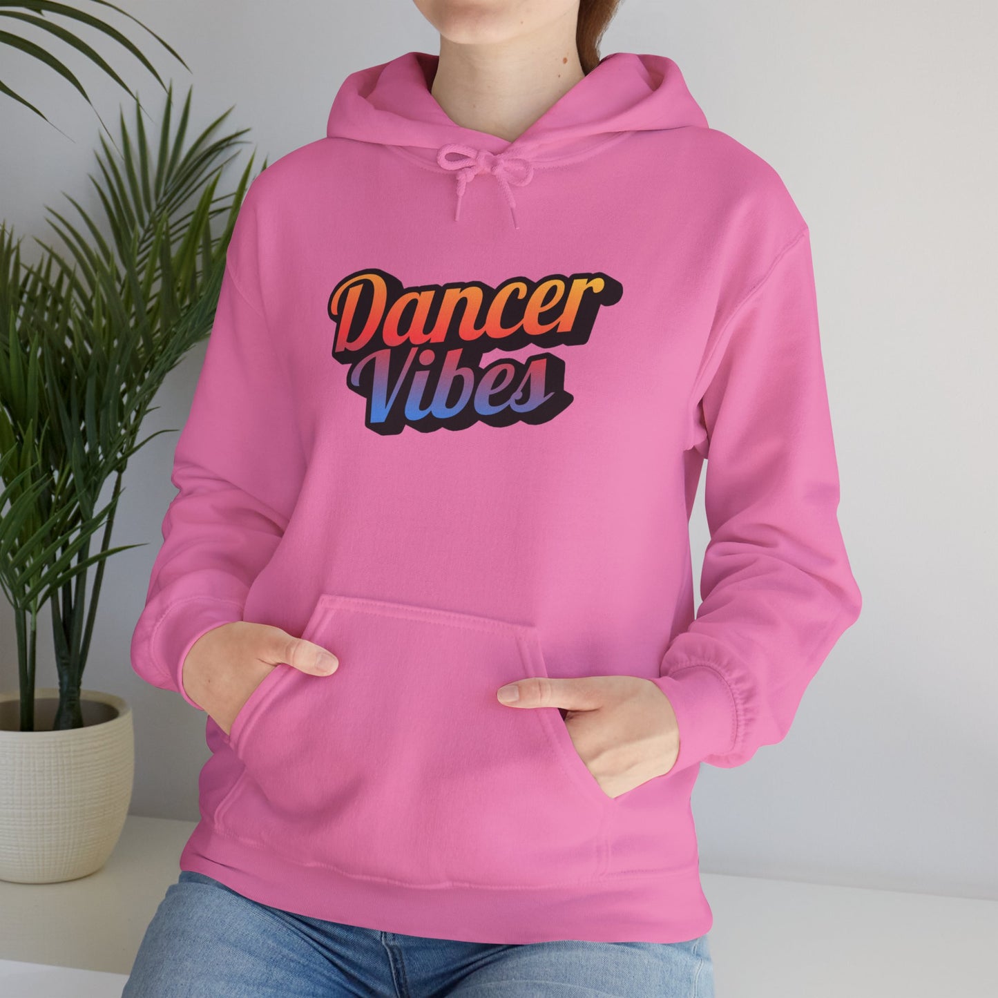 "Dancer Vibes" Unisex Hooded Sweatshirt – Colorful Retro Dance Graphic Hoodie for Dance Lovers