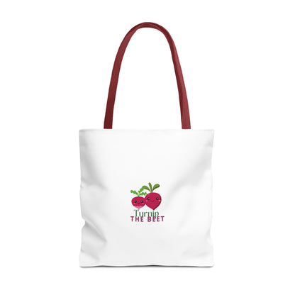 "Turnip the Beet" Canvas Tote Bag – Cute Veggie Graphic Dance-Themed Reusable Bag for Grocery Runs, Dance Class & Everyday Use