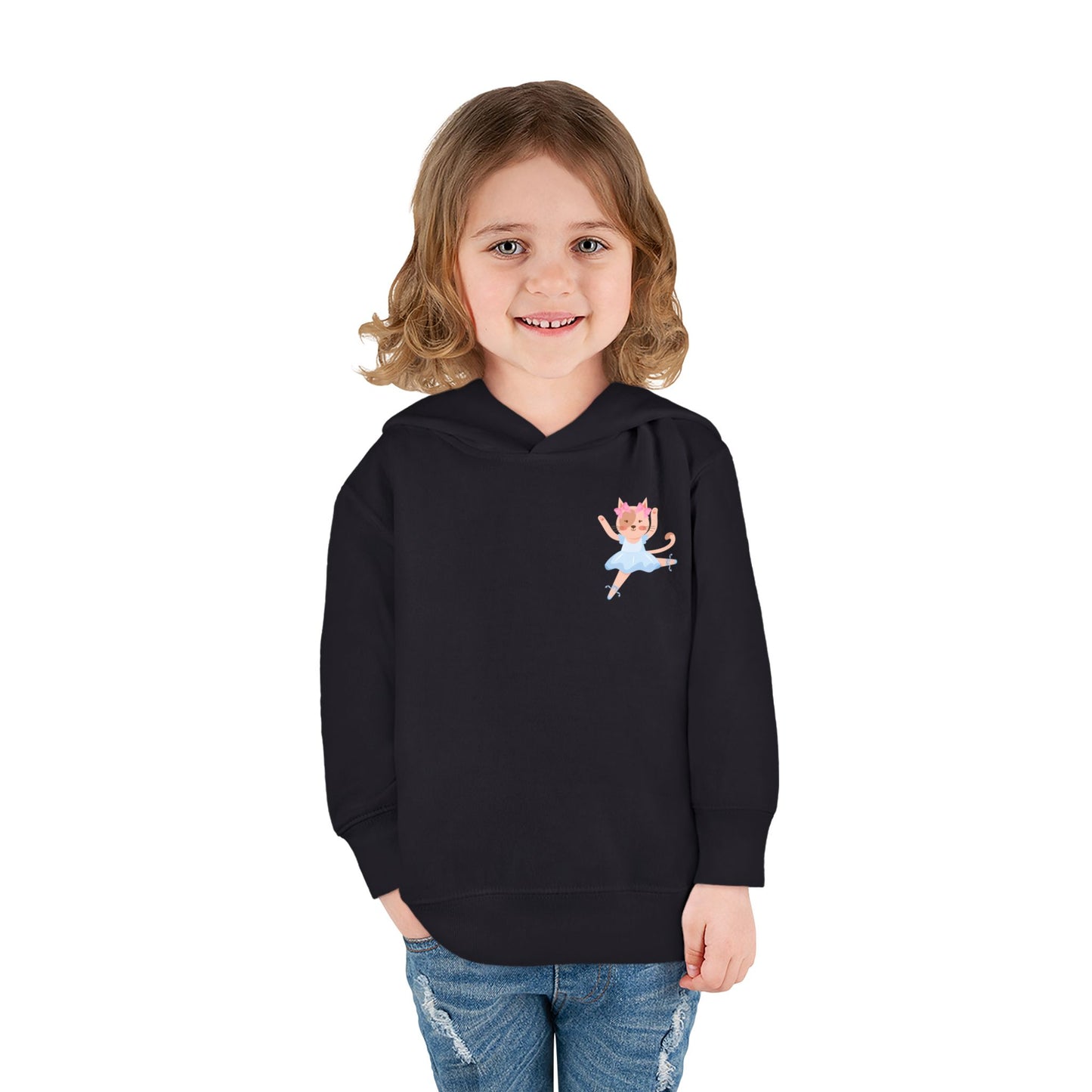 “Every Meow & Then I Dance” Adorable Dancing Cat Graphic | Cute Cat Dance Hoodie for Toddlers & Little Ballet Lovers - Toddler Pullover Hoodie
