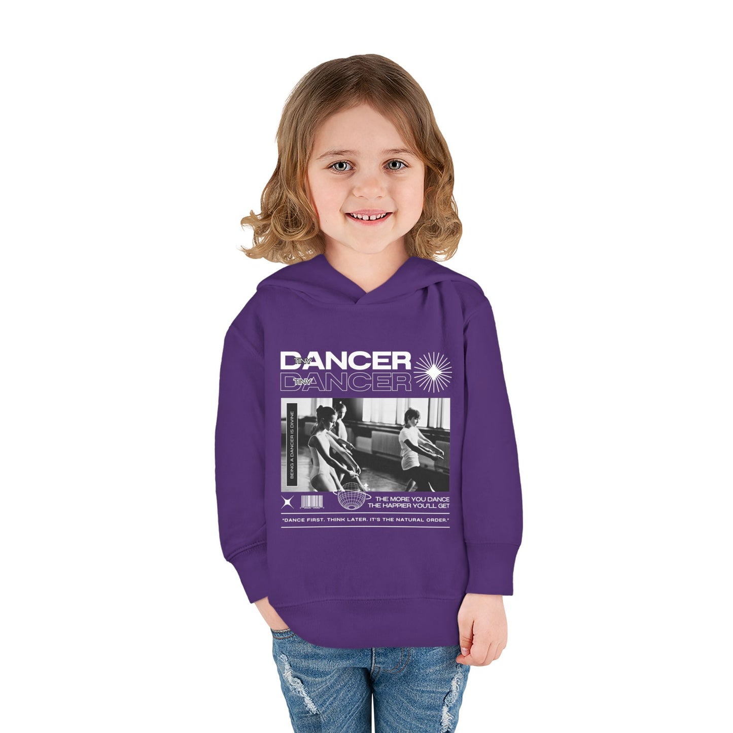 “Dancer” Toddler Pullover Hoodie – Streetwear-Inspired Ballet Class Graphic Sweatshirt for Kids”