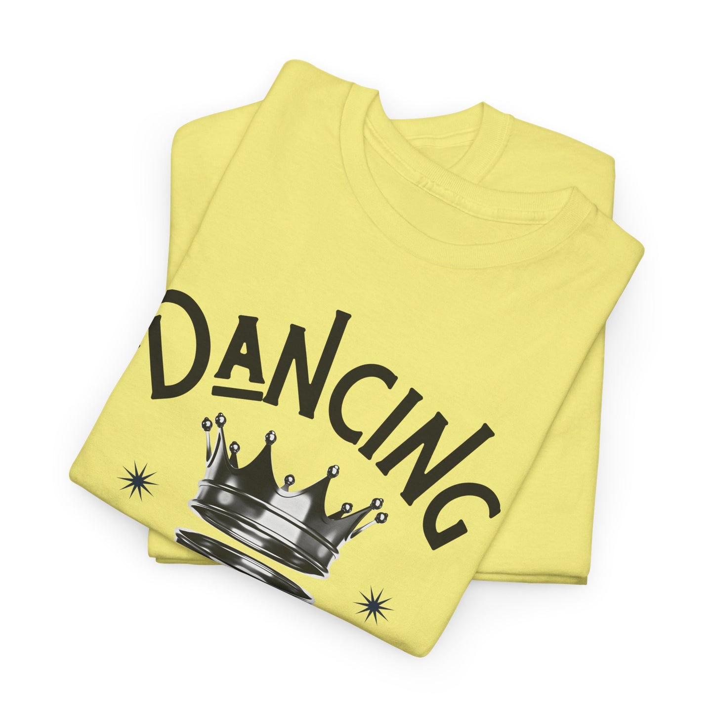 “Dancing Queen" Unisex Heavy Cotton T-Shirt with Crown Graphic – Dance-Inspired Graphic Tee for Adults & Kids