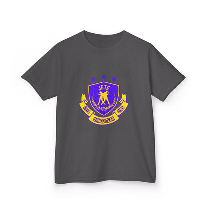 "Jeté Dance Gear" Youth Short Sleeve Tee – Collegiate-Inspired Dancer Graphic Shirt for Kids
