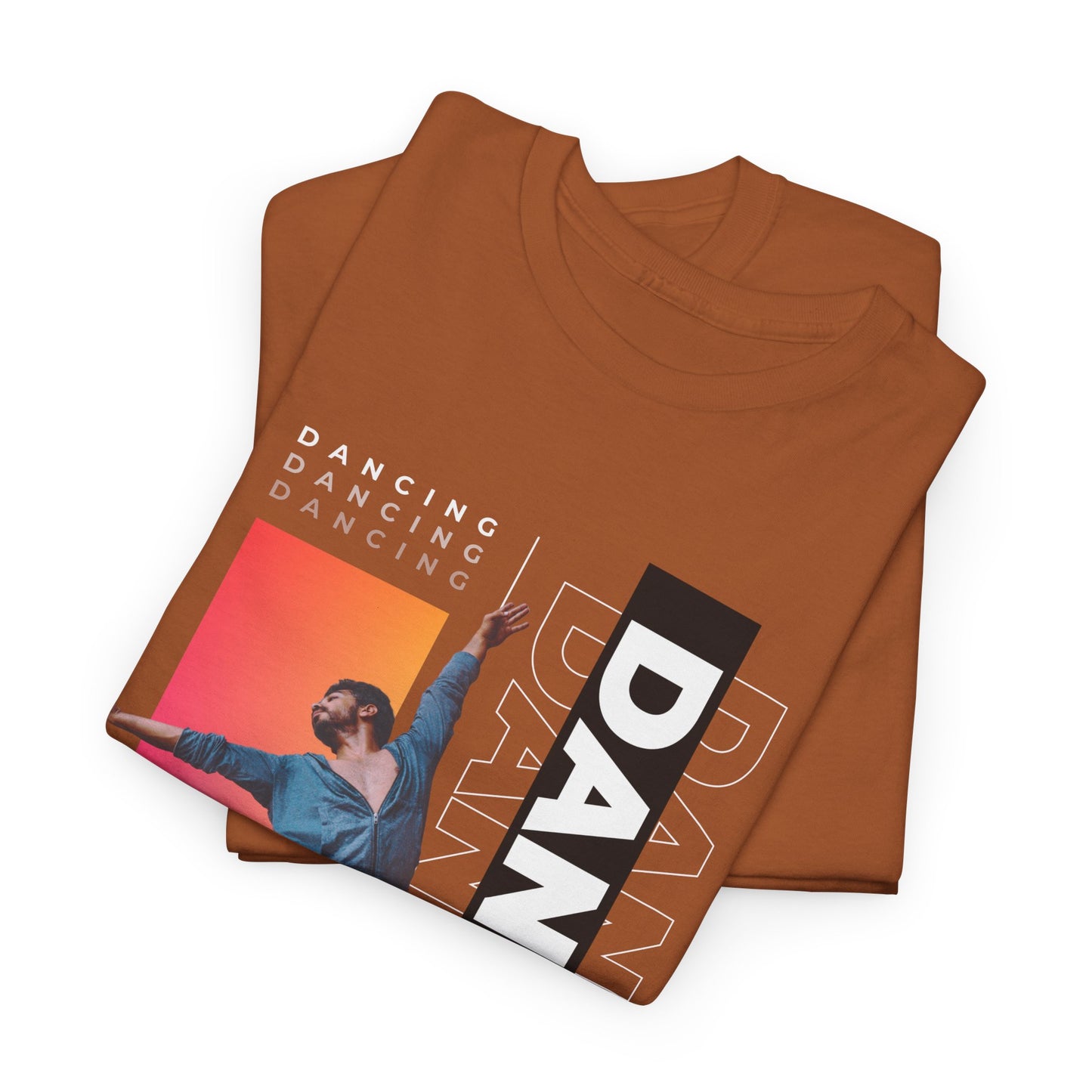 “Dancing” Streetwear-Inspired Male Dancer Unisex Heavy Cotton Tee – Urban Dance Graphic T-Shirt for Performers and Dance Lovers