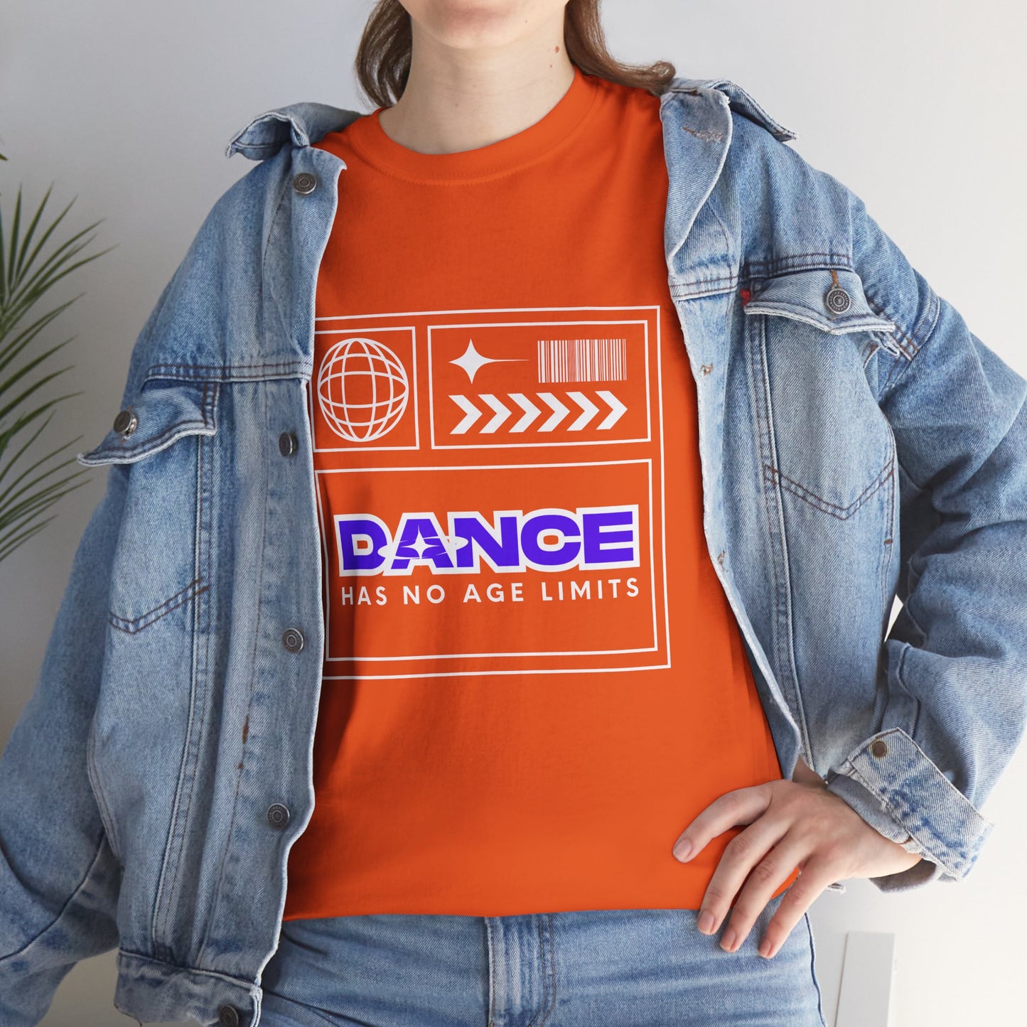 "Dance Has No Age Limits" Unisex Heavy Cotton T-Shirt – Streetwear Graphic Tee for Dancers of All Ages