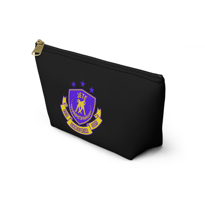 "Jeté Dance Gear" Makeup Bag – Colorful Collegiate-Inspired Dance Graphic – Stylish Zipper Pouch for Cosmetics, Accessories & Team Essentials