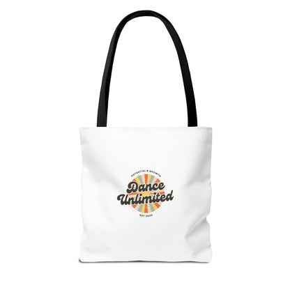 "Dance Unlimited, Potential & Growth" Canvas Tote Bag – Retro Graphic Dance Bag | Stylish Reusable Dance Tote for Dancers & Dance Moms