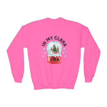 “In My Clara Era” YOUTH Sweatshirt – Ballet Nutcracker Crewneck for Kids | Youth Heavy Blend Dance Apparel