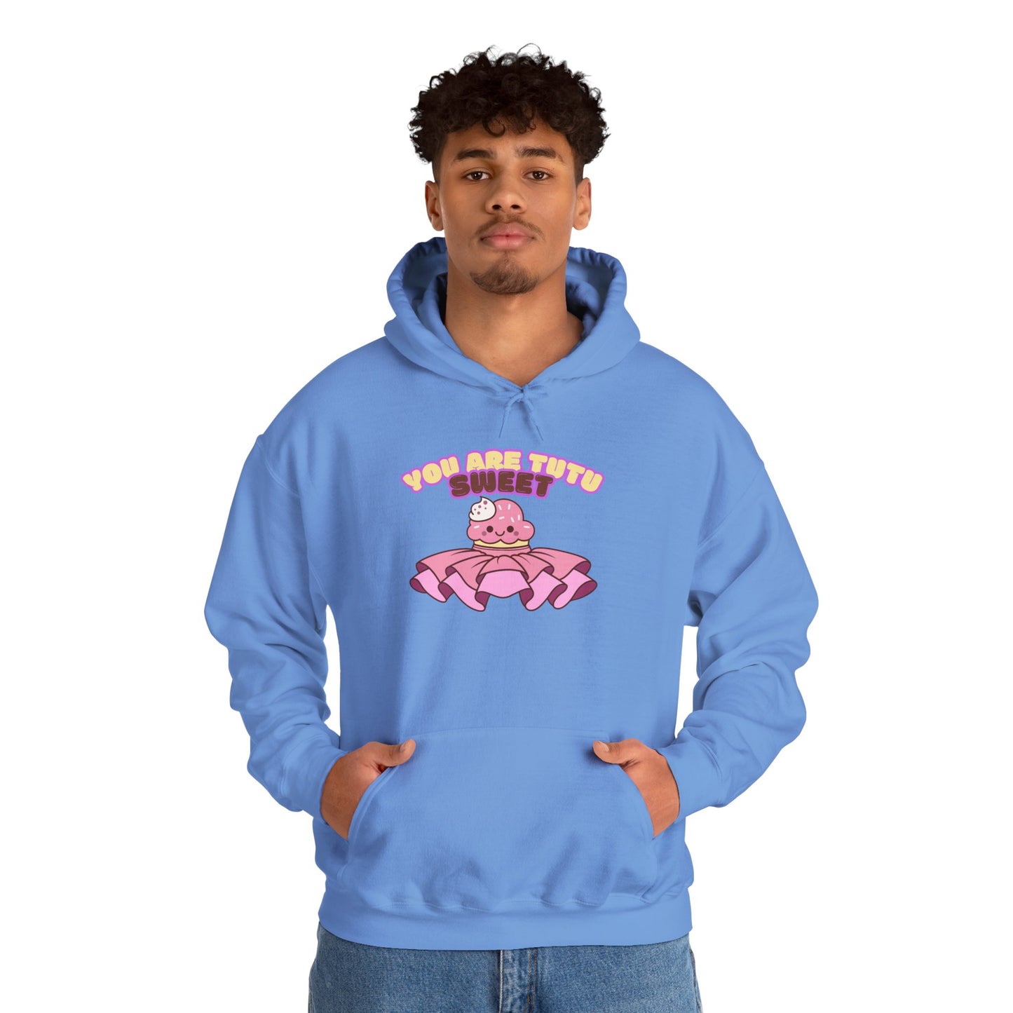 "You Are Tutu Sweet" Unisex Heavy Blend Hooded Sweatshirt – Kawaii Cupcake in Tutu Dance Graphic Hoodie for Adults and Teens