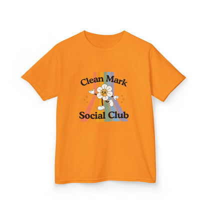 “Clean Mark Social Club” Kids Heavy Cotton™ Tee – Streetwear-Inspired Dance Graphic Tee for Kids