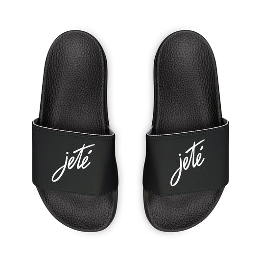 WOMEN'S SIZES - “Jeté” Official Logo Dance -Inspired Custom Footwear | Women’s Sandal Slides with Removable Straps