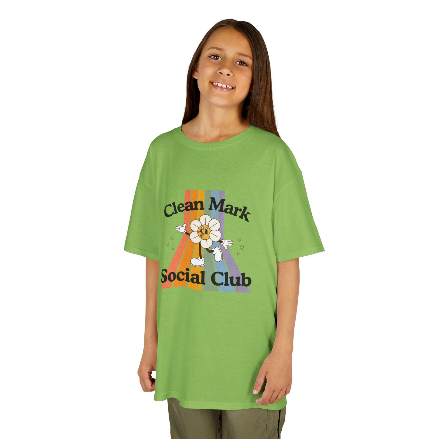“Clean Mark Social Club” Kids Heavy Cotton™ Tee – Streetwear-Inspired Dance Graphic Tee for Kids