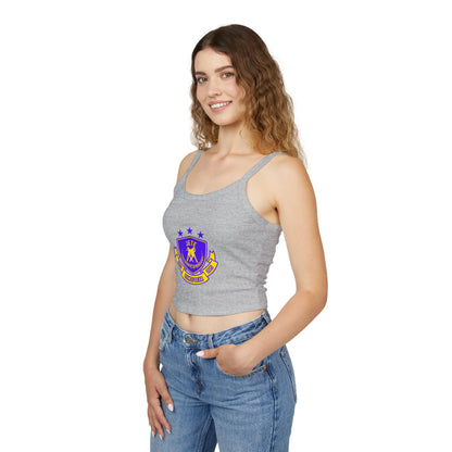 "Jeté Dance Gear" Women’s Spaghetti Strap Tank Top – Collegiate-Inspired Dancer Graphic | Stylish Studio Apparel for Dancers & Performers