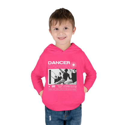 “Dancer” Toddler Pullover Hoodie – Streetwear-Inspired Ballet Barre Graphic Sweatshirt for Kids