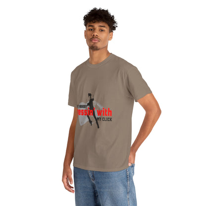 "Ain’t Nobody Messin’ With My Click" Tap Dance Tee – Unisex Heavy Cotton T-Shirt with Taps & Dancer Graphic