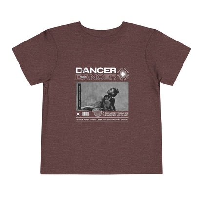 “Tiny Dancer" Toddler Short Sleeve T-Shirt – Streetwear-Inspired Recital Photo Graphic Tee for Kids