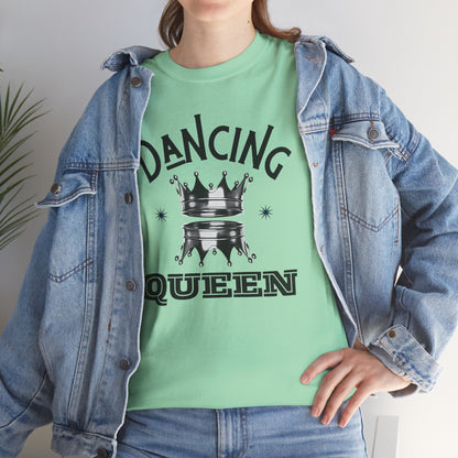 “Dancing Queen" Unisex Heavy Cotton T-Shirt with Crown Graphic – Dance-Inspired Graphic Tee for Adults & Kids