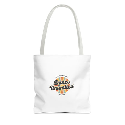 "Dance Unlimited, Potential & Growth" Canvas Tote Bag – Retro Graphic Dance Bag | Stylish Reusable Dance Tote for Dancers & Dance Moms