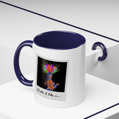 "Shake It Like a..." Accent Coffee Mug – Fun Dance Quote Ceramic Mug for Dancers and Music Lovers