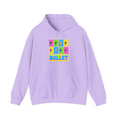 “Ballet” Pop Art Inspired Design with Ballet Dancer Graphics | Streetwear Ballet Hoodie for Dance Lovers - Unisex Heavy Blend™ Hooded Sweatshirt