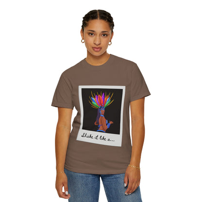 "Shake It Like a Samba Star" Unisex Garment-Dyed Dance T-Shirt – Bold Carnival-Inspired Graphic Tee for Dancers