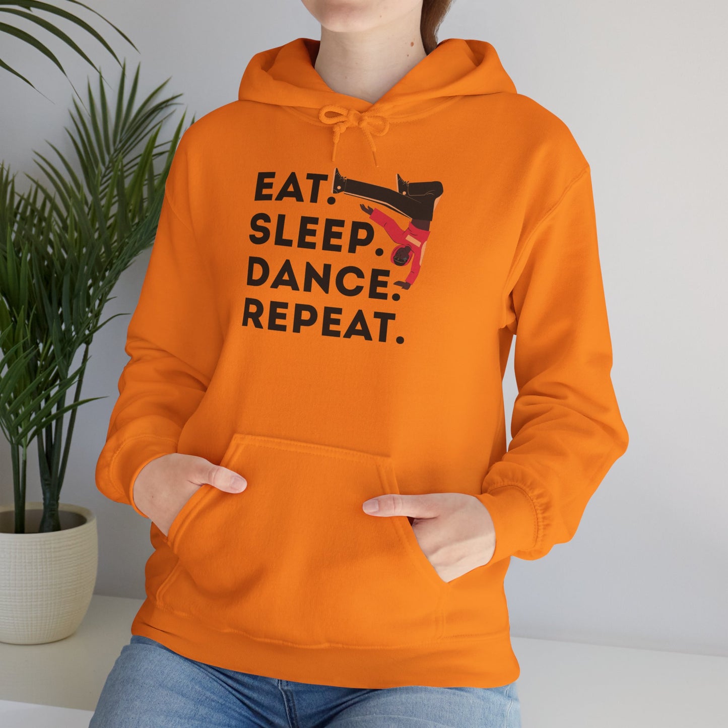 "Eat Sleep Dance Repeat" Unisex Dance Hoodie – Bold B-Boy Streetwear Sweatshirt