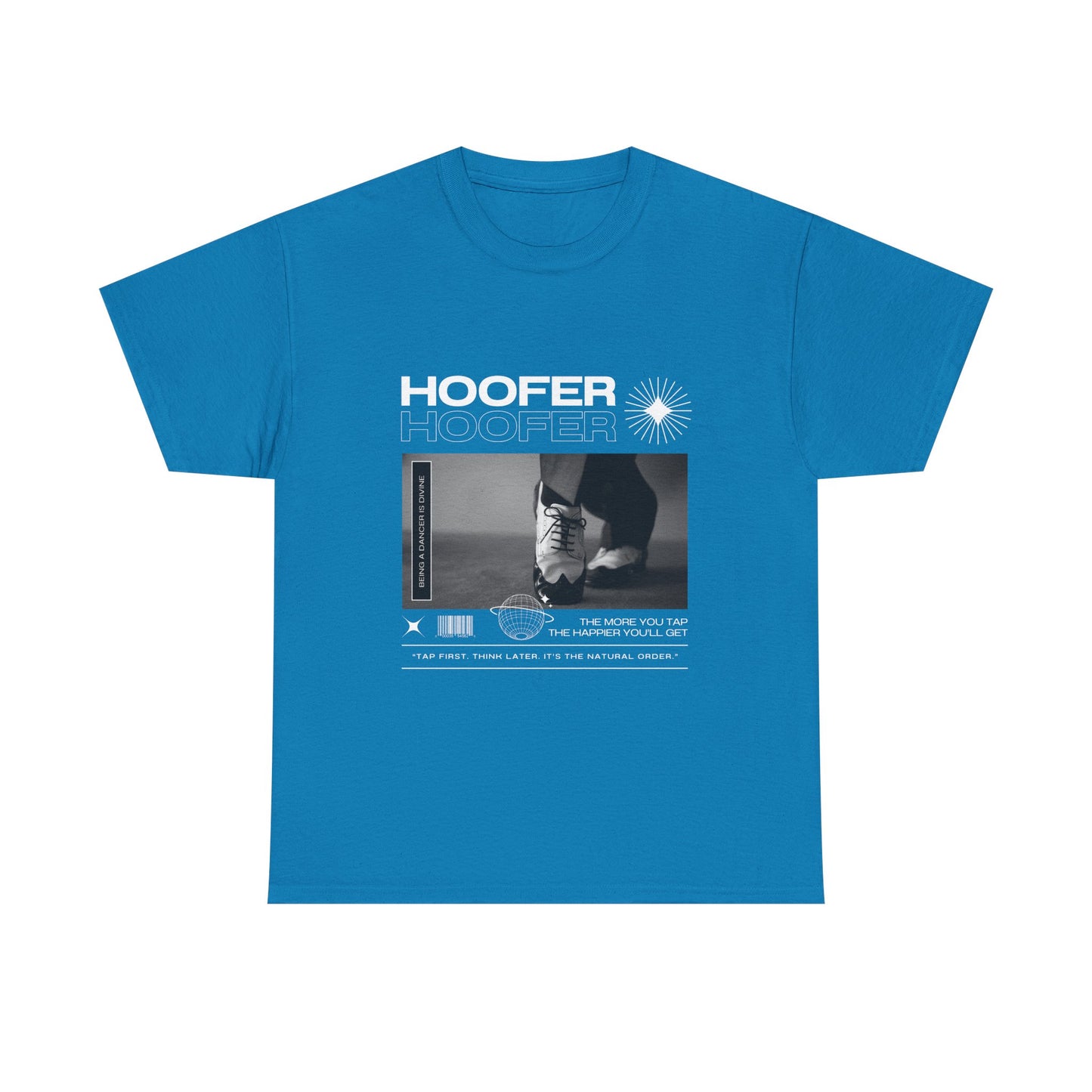 “Hoofer" Tap Dance Unisex Heavy Cotton Tee – Streetwear-Inspired Tap Shoes Graphic T-Shirt for Dancers