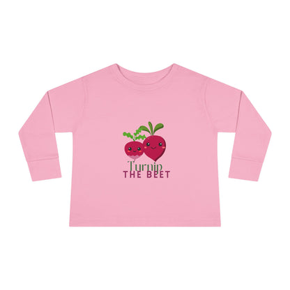 "Turnip the Beet" Toddler Dance T-Shirt – Cute Veggie Graphic Long Sleeve Tee for Kids